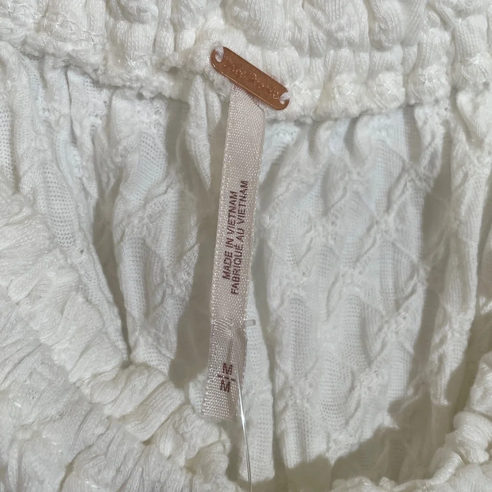 NWT Free People Ladybug Long Sleeve Top in White Size M